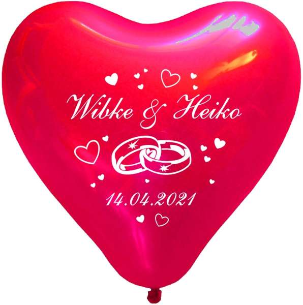 100 Latexballons Herz 28cm